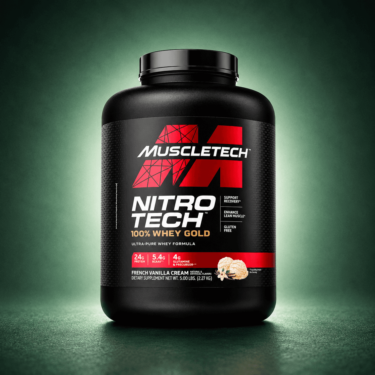 NitroTech 100% Whey Gold 5lb By MuscleTech