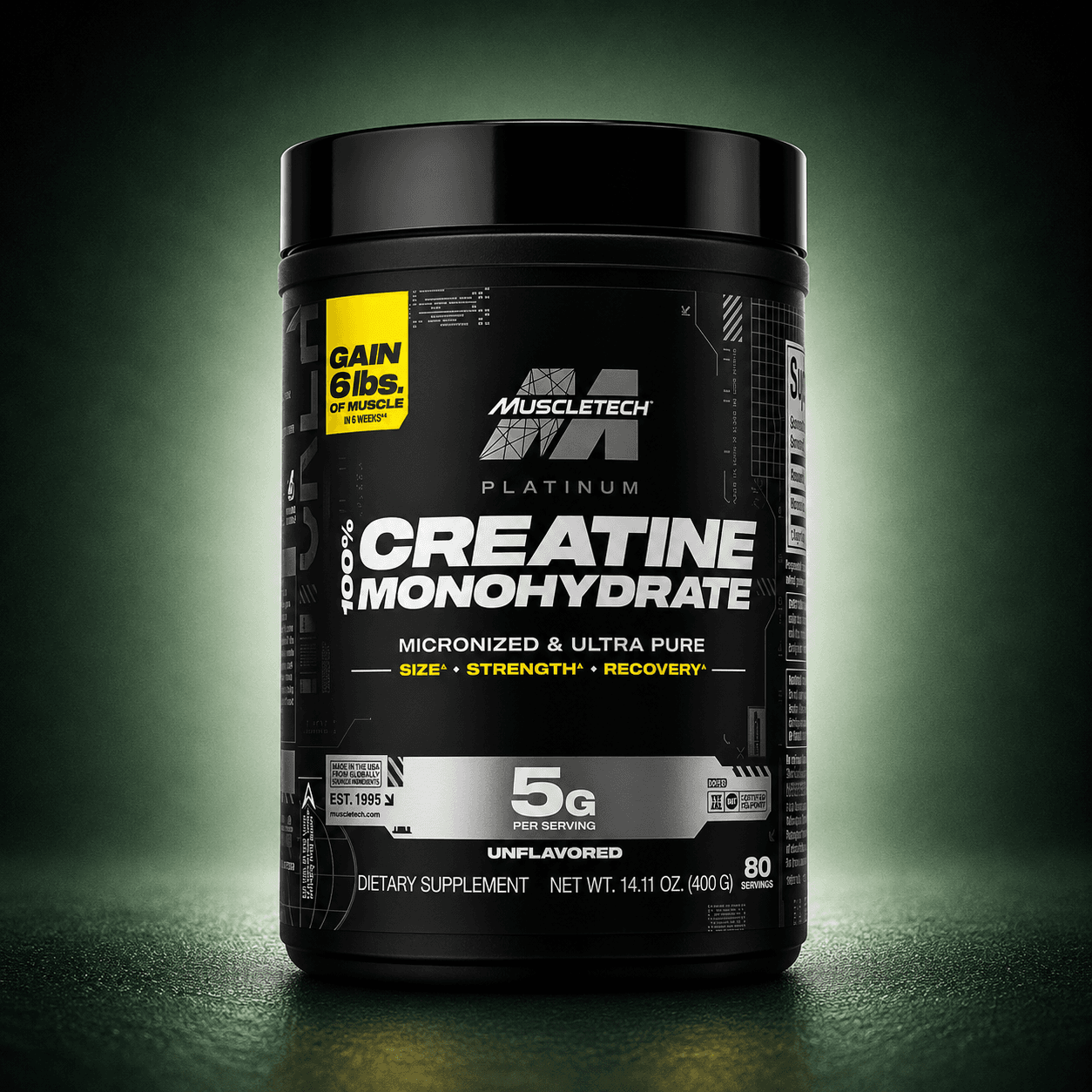 Platinum Creatine 400g 80 Servings By MuscleTech